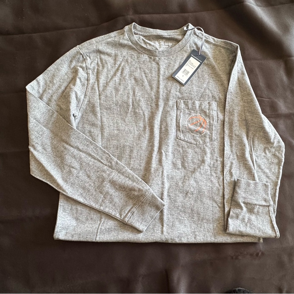 Vineyard Vines Heather Gray Long Sleeve Tee